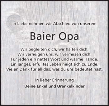 Anzeige von Baier Opa  von MGO
