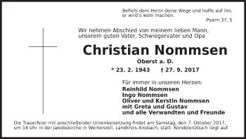 Anzeige von Christian Nommsen von MGO