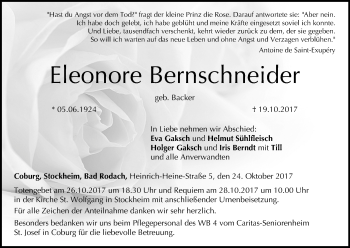 Anzeige von Eleonore Bernschneider von MGO