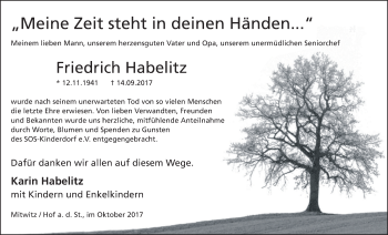 Anzeige von Friedrich Habelitz von MGO
