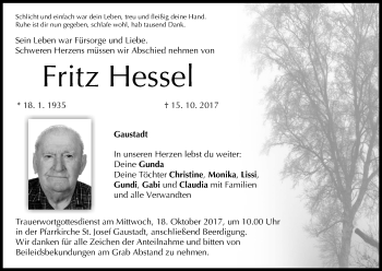 Anzeige von Fritz Hessel von MGO