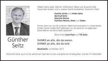 Anzeige von Günther Seitz von MGO