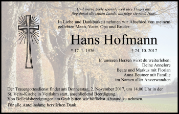 Anzeige von Hans Hofmann von MGO