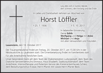 Anzeige von Horst Löffler von MGO