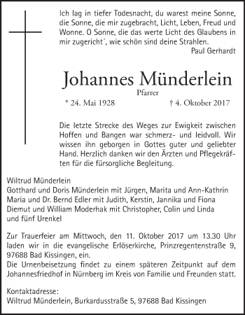 Anzeige von Johannes Münderlien von MGO