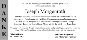 Anzeige von Joseph Morgenroth von MGO