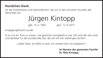 Anzeige von Jürgen Kintopp von MGO