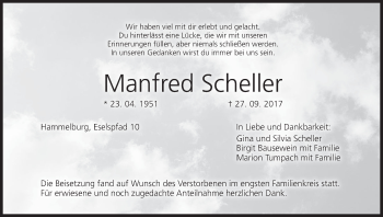 Anzeige von Manfred Scheller von MGO