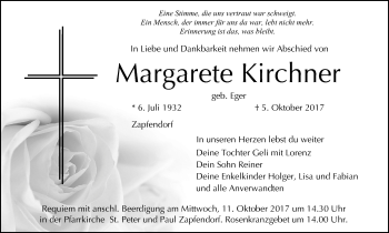 Anzeige von Margarete Kirchner von MGO