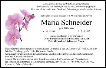 Anzeige von Maria Schneider von MGO