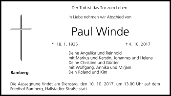 Anzeige von Paul Winde von MGO