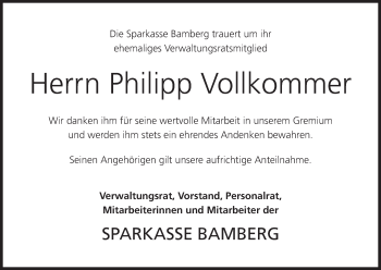 Anzeige von Philipp Vollkommer von MGO