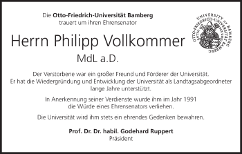 Anzeige von Philipp Vollkommer von MGO