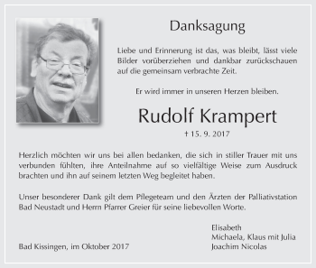 Anzeige von Rudolf Krampert von MGO