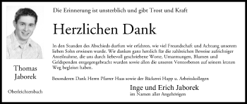 Anzeige von Thomas Jaborek von MGO