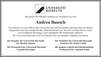 Anzeige von Andrea Bausch von MGO