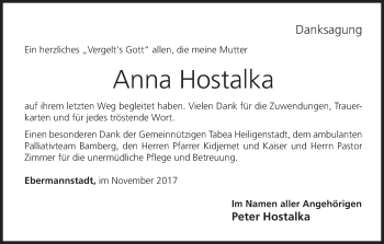 Anzeige von Anna Hostalka von MGO