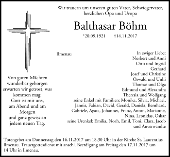 Anzeige von Balthasar Böhm von MGO