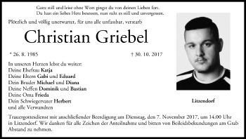 Anzeige von Christian Griebel von MGO