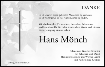 Anzeige von Hans Mönch von MGO