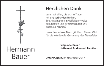 Anzeige von Hermann Bauer von MGO