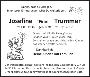 Anzeige von Josefine Finni Trummer von MGO