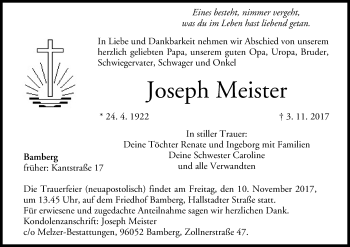 Anzeige von Joseph Meister von MGO
