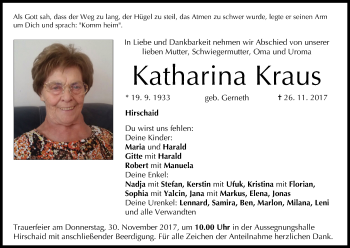 Anzeige von Katharina Kraus von MGO