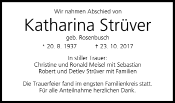 Anzeige von Katharina Strüver von MGO