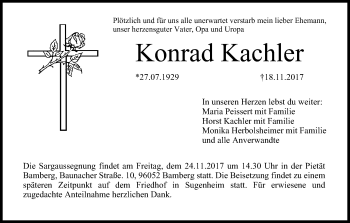 Anzeige von Konrad Kachler von MGO