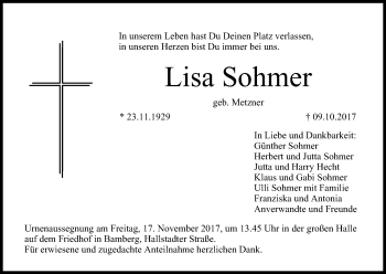 Anzeige von Lisa Sohmer von MGO