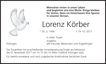 Anzeige von Lorenz Körber von MGO