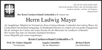 Anzeige von Ludwig Mayer von MGO