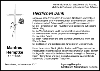 Anzeige von Manfred Remptke von MGO