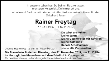 Anzeige von Rainer Freytag von MGO