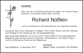 Anzeige von Richard Nüßlein von MGO