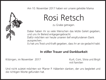 Anzeige von Rosi Retsch von MGO