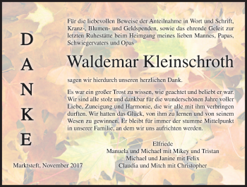 Anzeige von Waldemar Kleinschroth von MGO