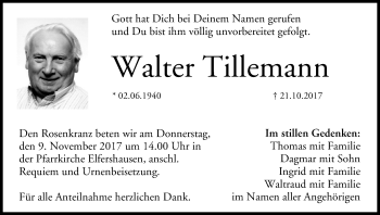Anzeige von Walter Tillemann von MGO