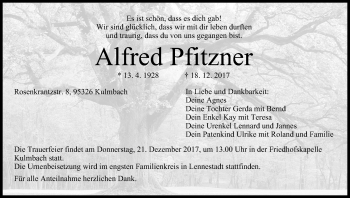 Anzeige von Alfred Pfitzner von MGO