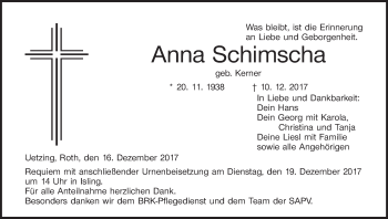 Anzeige von Anna Schimscha von MGO
