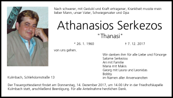 Anzeige von Athanasios Serkezos von MGO