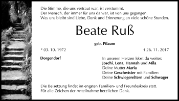 Anzeige von Beate Ruß von MGO