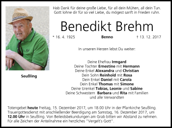 Anzeige von Benedikt Brehm von MGO