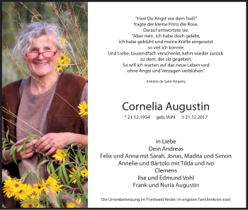 Anzeige von Cornelia Augustin von MGO