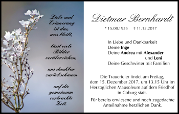 Anzeige von Dietmar Bernhardt von MGO