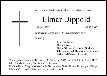 Anzeige von Elmar Dippold von MGO