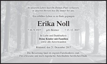 Anzeige von Erika Noll von MGO