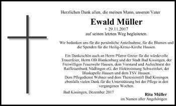 Anzeige von Ewald Müller von MGO