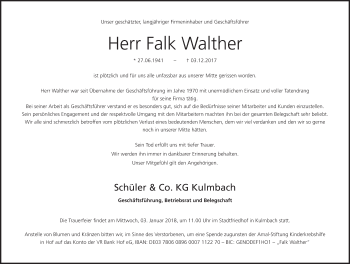 Anzeige von Falk Walther von MGO